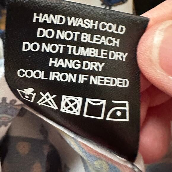 House of Harlow 1960 x Revolve Glenn Blouse in Ivory Pajama Print Long Sleeve XS - Picture 10 of 10